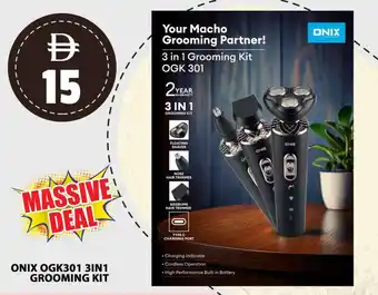 Grand Hyper Market Onix OGK301 3 in 1 grooming kit offer