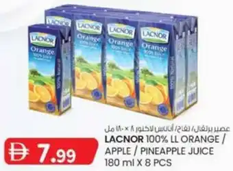KM Trading Lacnor 100% ll orange / apple / pineapple juice offer