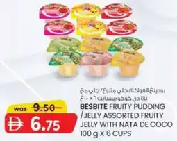 KM Trading Besbite fruity pudding / jelly assorted fruity jelly with nata de coco offer