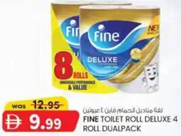 KM Trading Fine toilet roll deluxe 4 roll dualpack offer