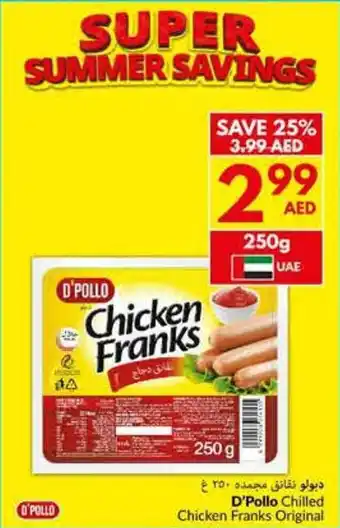 Viva D'Pollo Chilled Chicken Franks Original offer