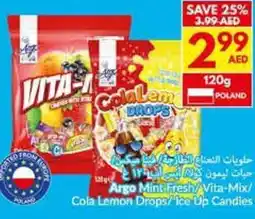 Viva Argo Mint Fresh/Vita-Mix/ Cola Lemon Drops/Ice Up Candies offer