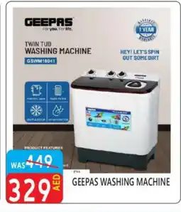 United Hypermarket GEEPAS Washer / Dryer offer