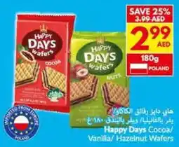 Viva Happy Days Cocoa / Vanilla / Hazelnut Wafers offer