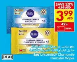 Viva Ego Unscented / Chamomile Flushable Wipes 42's offer