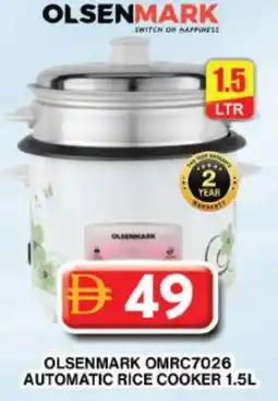 Grand Hyper Market OLSENMARK Rice Cooker offer