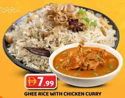 Grand Mall Sharjah Ghee rice with chicken curry offer