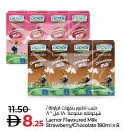 Lulu Hypermarket Lacnor flavoured milk Strawberry/Chocolate offer