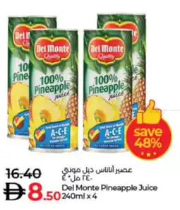 Lulu Hypermarket Del Monte Pineapple Juice offer
