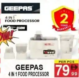 Gift Point Geepas 4 in 1 food processor offer