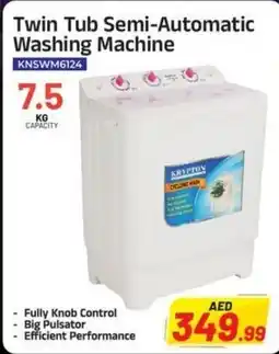 Bigmart Krypton Twin Tub Semi-Automatic Washing Machine KNSWM6124 offer