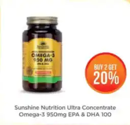Life Pharmacy Sunshine Nutrition Ultra Concentrate Omega-3 EPA & DHA 100 offer