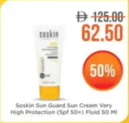 Life Pharmacy Soskin Sun Guard Sun Cream Very High Protection (Spf 50+) Fluid offer