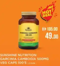 Life Pharmacy Sunshine nutrition garcinia cambogia veg caps 100's offer