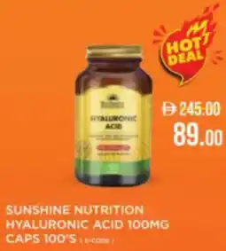 Life Pharmacy Sunshine nutrition hyaluronic acid 100mg caps 100's offer