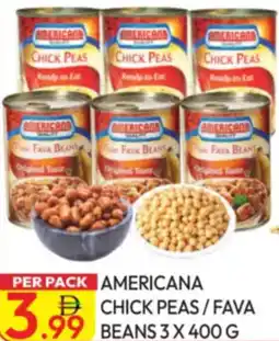 Dream Land Center Americana chick peas / fava beans offer