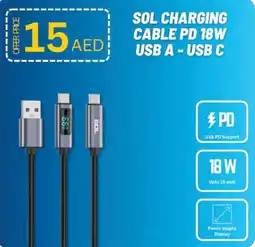 Nesto Sol charging cable pd 18w usb a - usb c offer