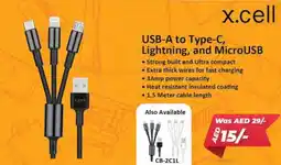 Nesto x.cell USB-A to Type-C, Lightning, and MicroUSB offer