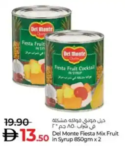 Lulu Hypermarket Del Monte Fiesta Mix Fruit in Syrup offer