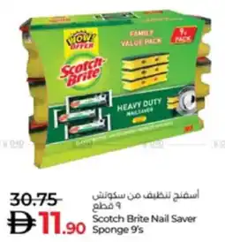 Lulu Hypermarket Scotch Brite Nail Saver Sponge 9's offer