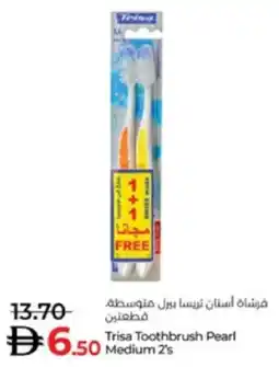 Lulu Hypermarket Trisa Toothbrush Pearl Medium 2's offer