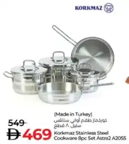 Lulu Hypermarket Korkmaz Stainless Steel Cookware 8 pc Set A2055 offer