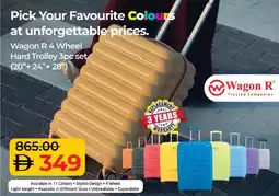 Lulu Hypermarket Wagon R 4 Wheel Hard Trolley offer