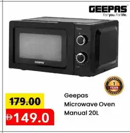 Mark & Save GEEPAS Microwave Oven offer