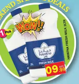 Baniyas Spike Hypermarket HAYATNA Fresh Milk offer