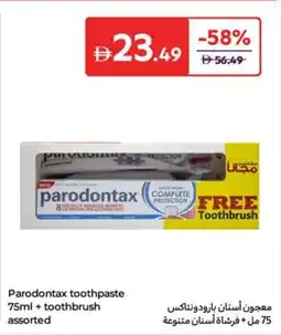 Carrefour Parodontax toothpaste + toothbrush offer