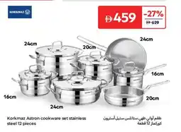 Carrefour Korkmaz Astron cookware set stainless steel offer