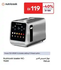 Carrefour Nutricook toaster NC- TS201 offer