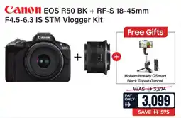 ECity Canon EOS R50 BK + RF-S 18-45mm F4.5-6.3 IS STM Vlogger Kit offer