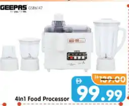 Al Madina Hypermarket GEEPAS Food Processor offer