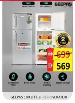 Mango Hypermarket LLC GEEPAS Refrigerator offer