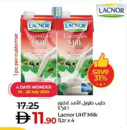 Lulu Hypermarket LACNOR Long Life / UHT Milk offer