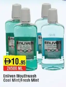 West Zone Supermarket Enliven Mouthwash Cool Mint/Fresh Mint offer