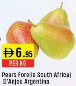 West Zone Supermarket Pears Forelle South Africa / D'Anjou Argentina offer