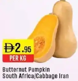 West Zone Supermarket Butternut Pumpkin South Africa / Cabbage Iran offer