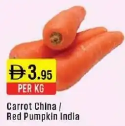 West Zone Supermarket Carrot China / Red Pumpkin India offer