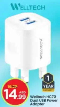 Mark & Save Welltech HC70 Dual USB Power Adapter offer