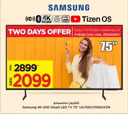 Nesto Samsung 4K UHD Smart LED TV UA75DU7000UXZN offer