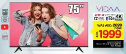 Nesto Hisense 4K UHD Smart LED TV 75A62N offer