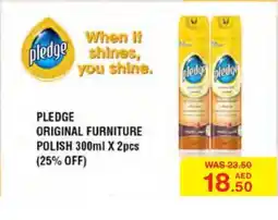 Choithrams Pledge original furniture polish offer