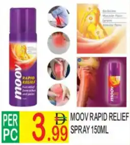 Dream Land Center Moov rapid relief spray offer