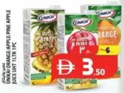 Safari Hypermarket Unikai orange apple pineapple juice uht offer