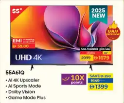 Lulu Hypermarket UHD 4K TV 55A61Q offer