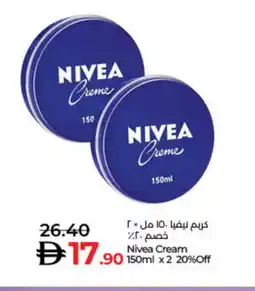 Lulu Hypermarket Nivea Face cream offer