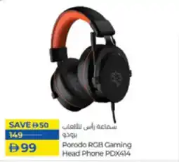 Lulu Hypermarket Porodo RGB Gaming Head Phone PDX414 offer