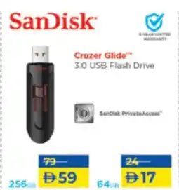 Lulu Hypermarket SanDisk Cruzer Glide 3.0 USB Flash Drive offer